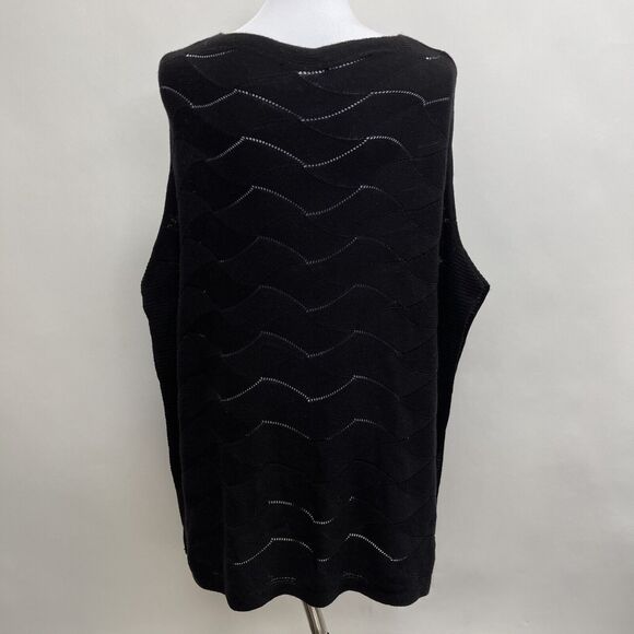 Black Pepper Women's Poncho Cowl Scoop Neckline Sweater Small Medium Black - Picture 6 of 10